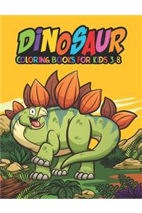 Dinosaur Coloring Books for Kids 3-8: Fantastic Dinosaur Coloring Kids Book with 50 Diplodocus, Tyrannosaurus, Apatosaurus, Mosasaur, Protoceratops, Brachiosaurus, Triceratops and More! 