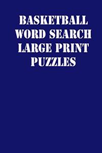 Basketball Word Search Large print puzzles