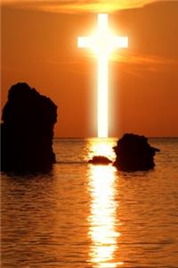2020 Daily Planner Glowing Cross Over Water Reflection Sunrise Sunset 388 Pages