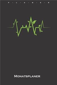 EKG der Umwelt mit Blätter Monatsplaner