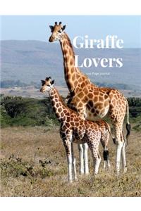 Giraffe Lovers 100 page Journal