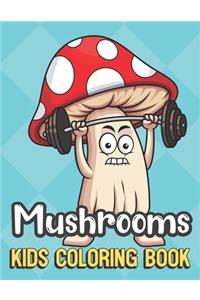 Mushrooms Kids Coloring Book