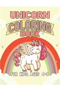 Unicorn Coloring Book for Kids Ages 4-8