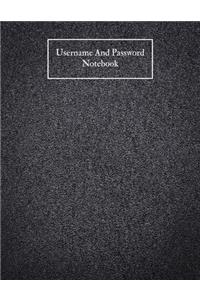 Username And Password Notebook