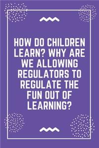 How do children learn Why are we allowing regulators to regulate the fun out of learning