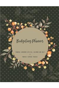 Budgeting Planner Financial Workbook with Bill Calendar and Daily & Monthly Expense Tracker