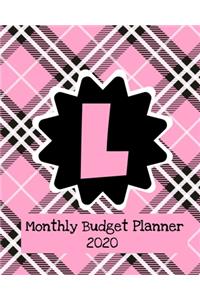 Monthly Budget Planner 2020