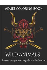 Adult coloring book wild animals stress relieving animal design for adult reluxation