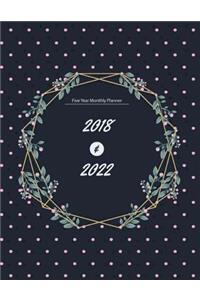 2018-2022 Five Year Monthly Planner