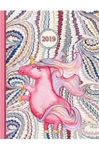 2019 Planner; Pink Unicorn