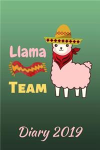 Diary 2019 Week to View: Llama Team, Planner Notebook, Planner Journal, Diary, 6 X 9 Inches / 15.24 X 22.86 CM, A5