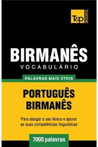 Vocabulário Português-Birmanês - 7000 palavras mais úteis