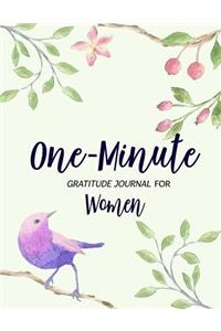 One-Minute Gratitude Journal for women