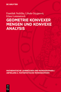 Geometrie Konvexer Mengen Und Konvexe Analysis