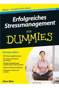Erfolgreiches Stressmanagement fur Dummies 3e