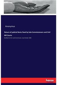 Return of judicial Rents fixed by Sub-Commissioners and Civil Bill Courts: Notified to Irish Land Commission, July-October 1896