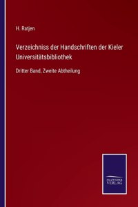 Verzeichniss der Handschriften der Kieler Universitätsbibliothek