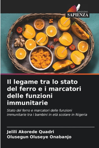 legame tra lo stato del ferro e i marcatori delle funzioni immunitarie