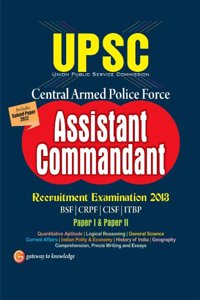 Upsc Assistant Commandant Recruitment Examination 2013 Paper I & Ii