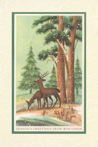 Vintage Lined Notebook Season's Greetings from Wisconsin