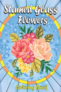 Stained Glass Flowers Coloring book