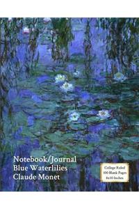 Notebook/Journal - Blue Waterlilies - Claude Monet