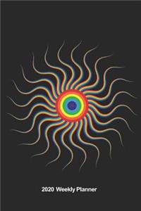 Plan On It 2020 Weekly Calendar Planner - Rainbow Sun