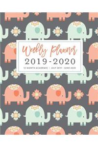 Weekly Planner 2019 - 2020 12-Month Academic, July 2019 - June 2020