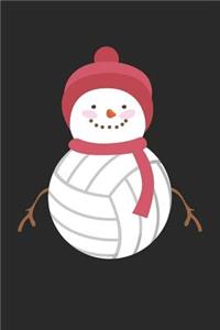 Christmas Notebook - Christmas Volleyball Volleyball Snowman Christmas Gift - Christmas Journal - Christmas Diary