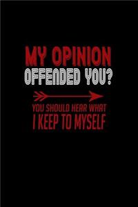 My opinion you should hear what i keep to myself