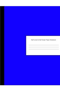 Half Lined & Half Graph Paper Notebook