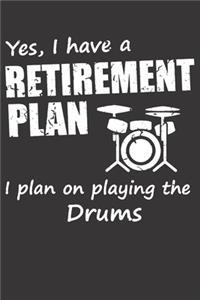 Notebook for drummer guitarrist bassist rocknroll rock roll retirement plan