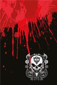 Bloody curly skull notebook