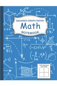 Graph Paper Math Squared Notebook