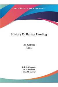 History Of Barton Landing