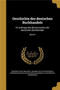 Geschichte Des Deutschen Buchhandels