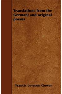 Translations from the German; and original poems