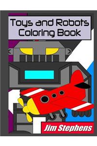 Toys and Robots Coloring Book