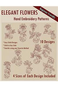 Elegant Flowers Hand Embroidery Patterns