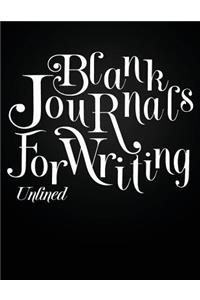 Blank Journals For Writing Unlined