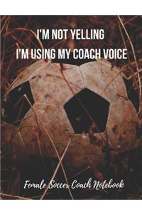 Female Soccer Coach Notebook