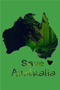 Pray for Australia Rain Save Koala Kangaroo Animals People notebook