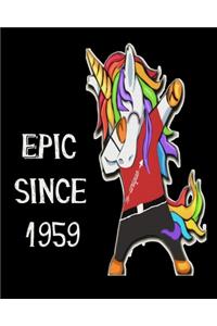 Epic Since 1959: Dabbing Unicorn Boy Man 2020 Monthly Planner Dated Journal 8" x 10" 110 pages