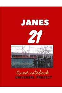 21 JAMES lined notebook