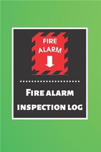Fire alarm inspection log