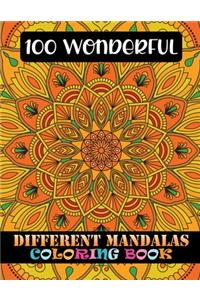 100 Wonderful Different Mandalas Coloring Book