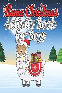 Llama Christmas Activity Book For Boys
