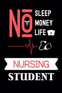 No Sleep No Money No Life Nursing Student