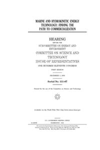 Marine and hydrokinetic energy technology