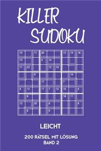 Killer Sudoku Leicht 200 Rätsel Mit Lösung Band 2